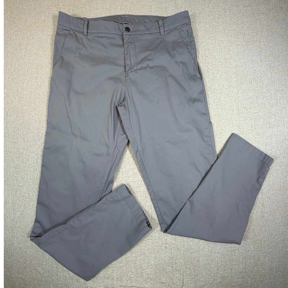 Lululemon Men 34 Gray Warpstreme Classic Fit Trouser Pants Stretch Casual